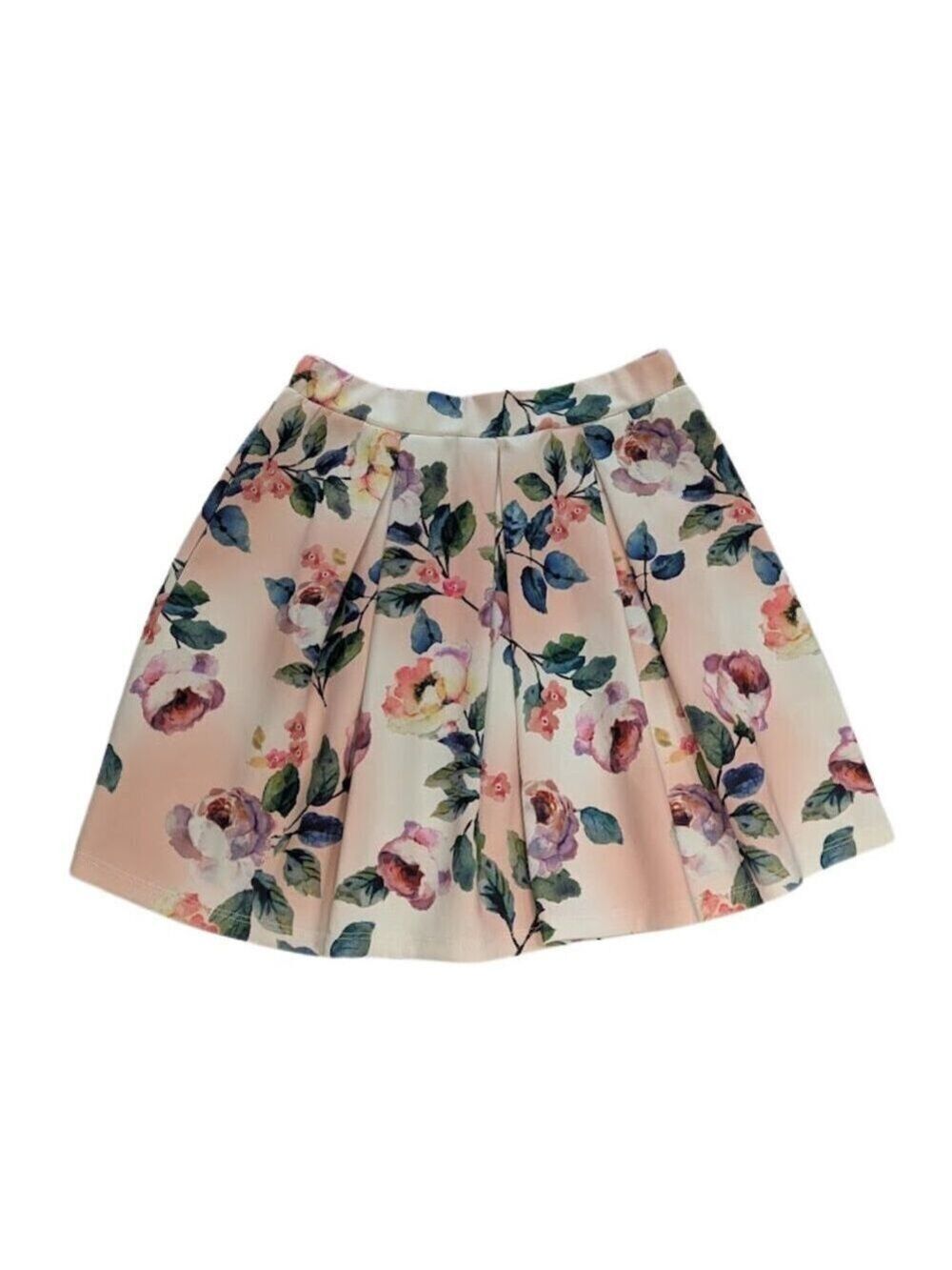 Coquette Fairycore Floral Skirt | Gianni Bini Pastel Garden Party Twirl S